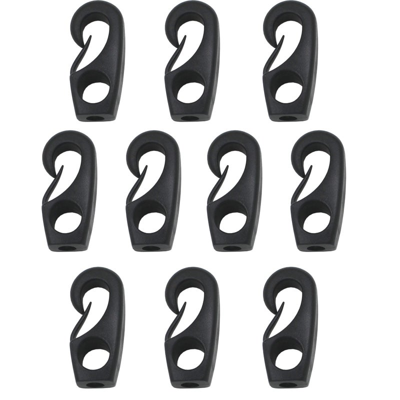 YYST Kayak Cord Hook Nylon Bungee Hook for Shock Cords 3/16, 15/64,1/4, 9/32 (Pack of 10) - Image 2